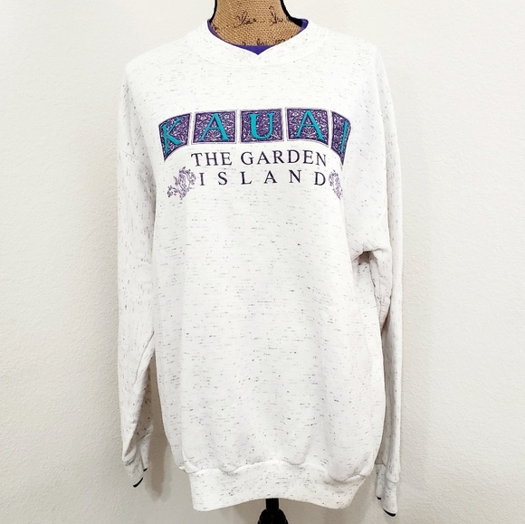KAUA'I The Garden Island Souvenir long sleeve sweatshirt XL Aloha Island Style - Picture 2 of 7